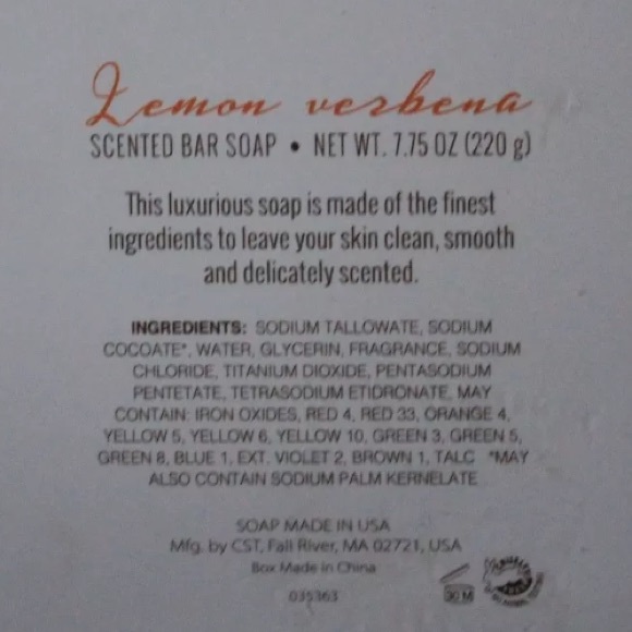 LEMON VERBENA SOAP COMMONWEALTH TOILETRIES SCENT NEW - Picture 4 of 4